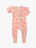 Bonds Baby Wondercool Print Zip Through Wondersuit, Pink/Cherry