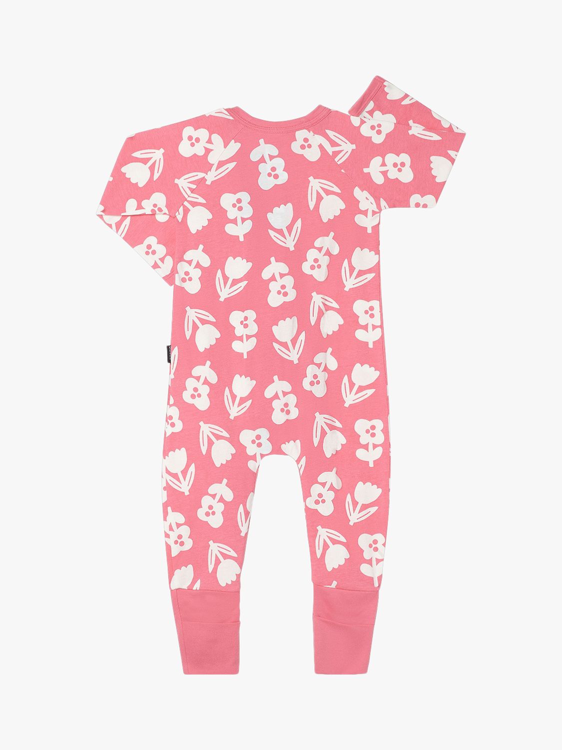 Bonds Baby Wonderfresh Floral Print Zip Through Wondersuit, Pink/Multi, 2-3 years