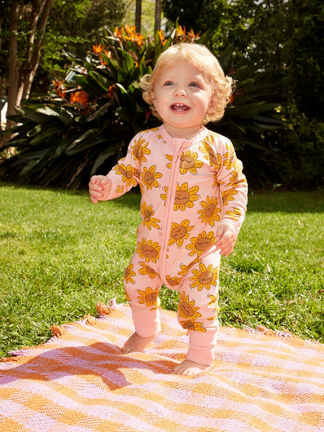 Bonds Baby Zippy Print Zip Through Wondersuit, Sunflower/Multi