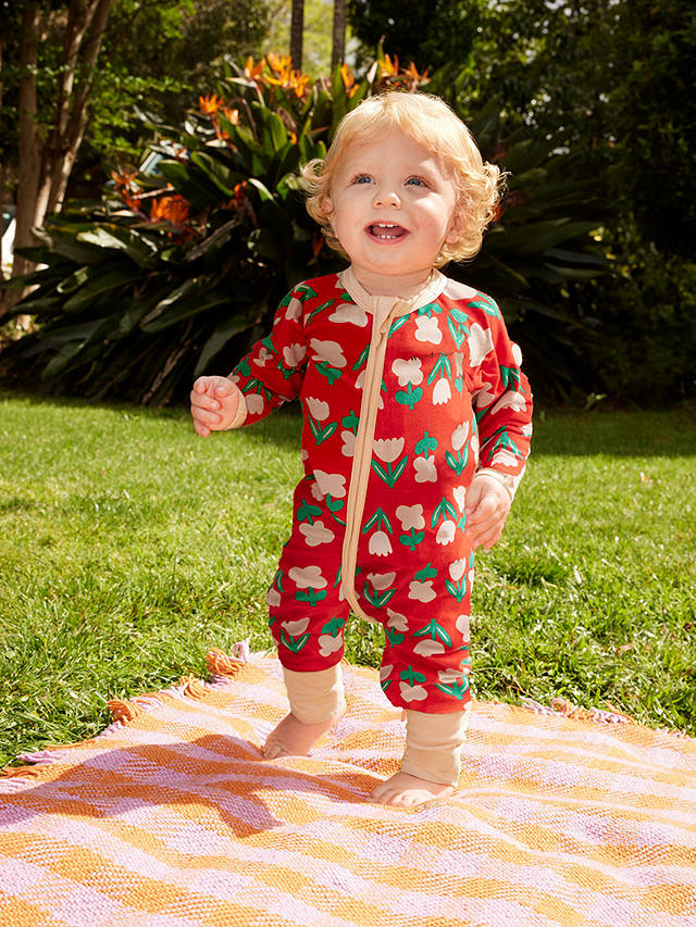 Bonds Baby Zippy Print Zip Through Wondersuit, Tulip/Multi
