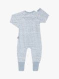 Bonds Baby Wonderfresh Wavy Stripe Zip Through Wondersuit, Blue/Multi