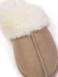 Chelsea Peers Suedette Cuffed Dome Slippers, Camel