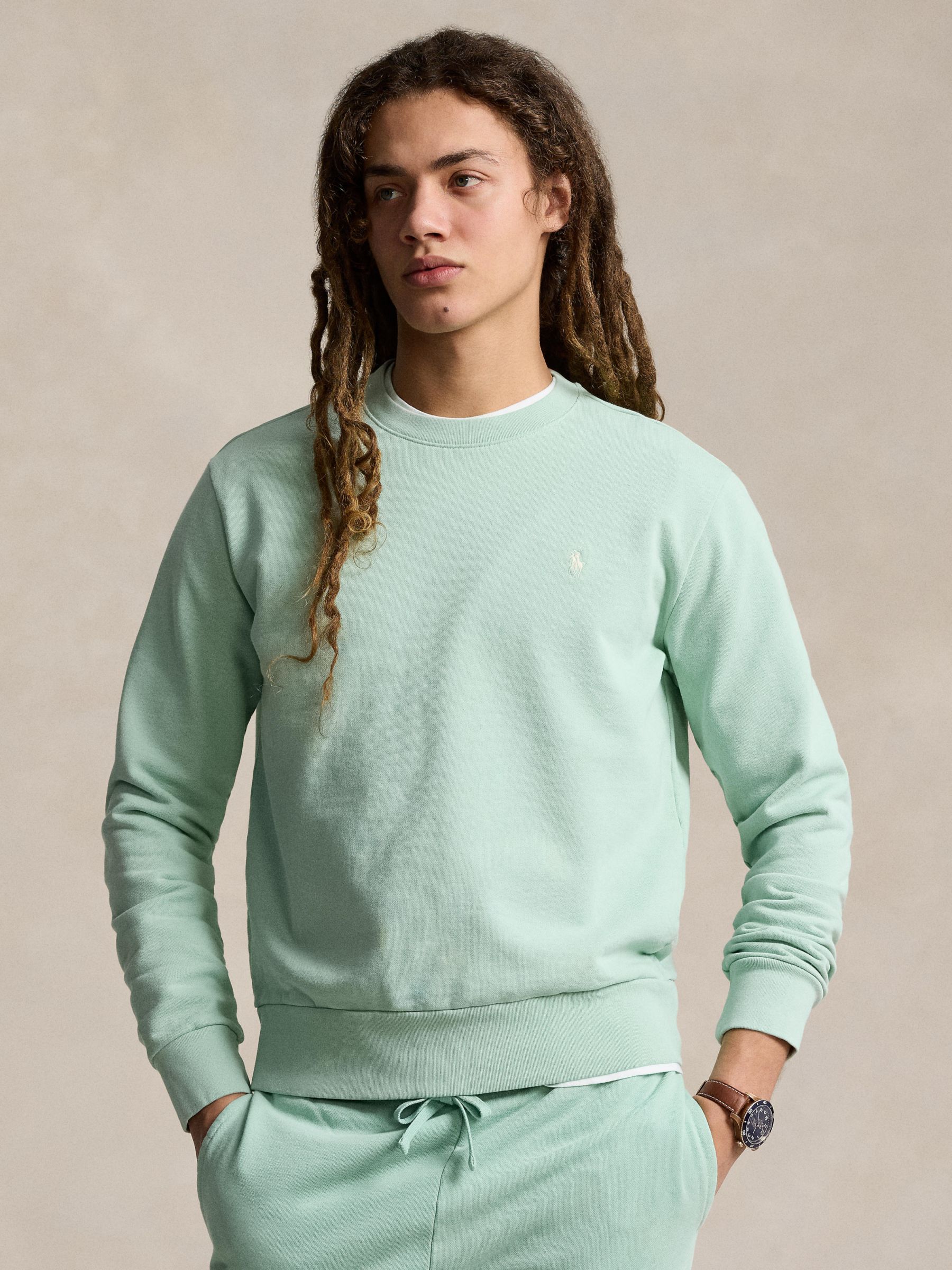 Ralph Lauren Loopback Cotton Fleece Sweatshirt, Celadon, XXL