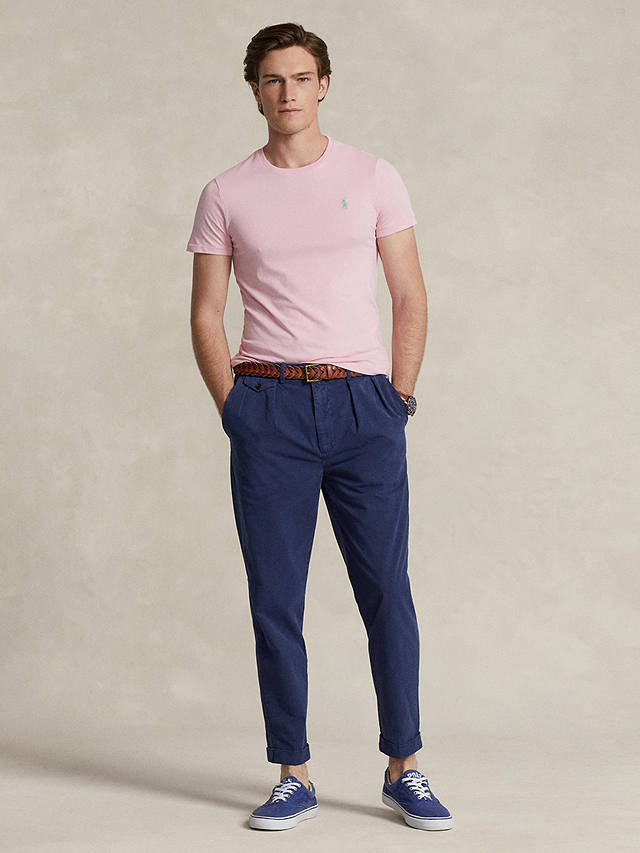 Polo Ralph Lauren Custom Slim Fit Jersey Crewneck T-Shirt, Garden Pink