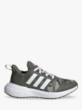 adidas Kids' Fortarun 2.0 Lace Up Camouflage Trainers, Olive/White