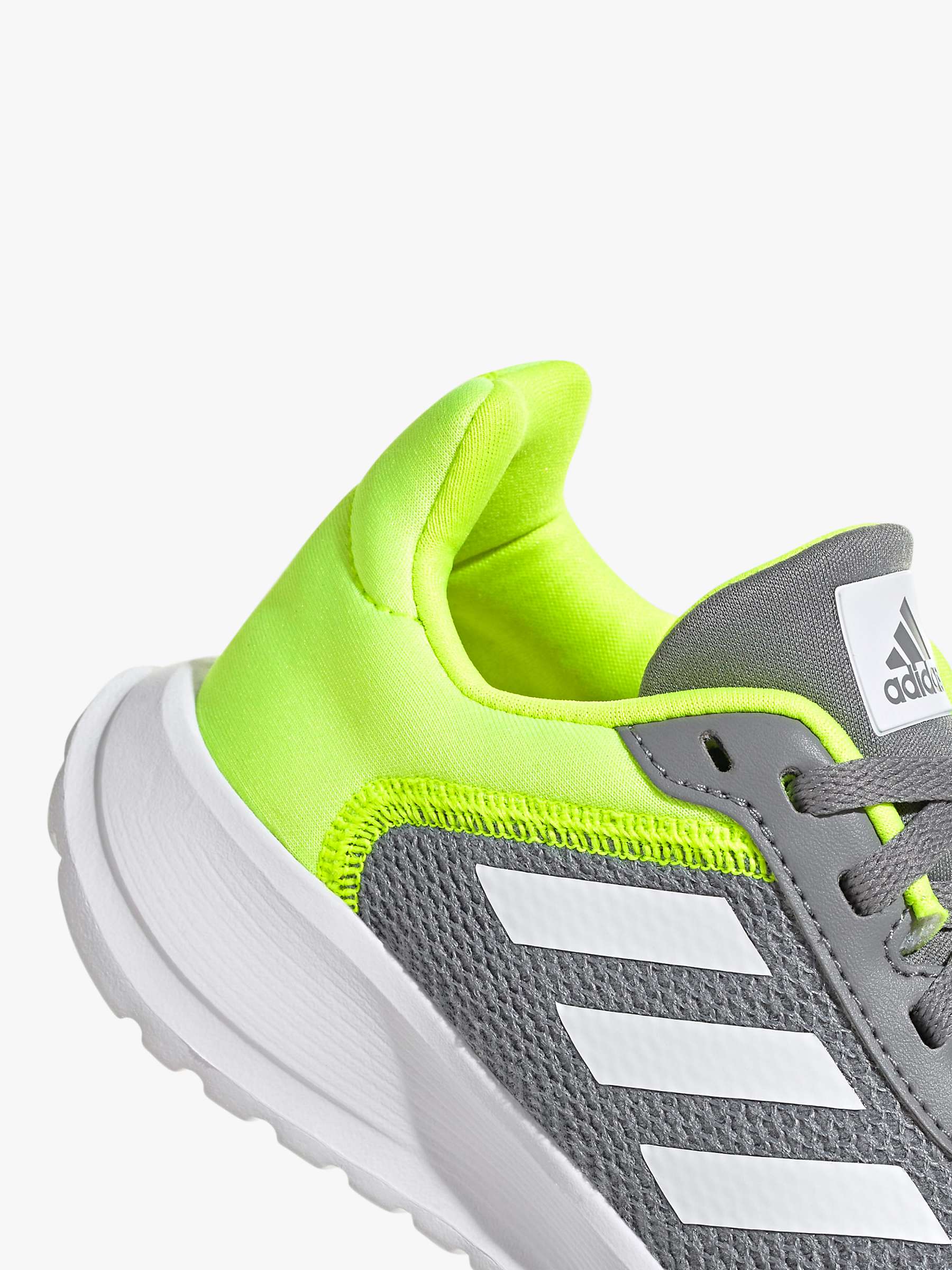 Buy adidas Kids' Tensaur Run 2.0 Lace Up Trainers, Grey/Green Online at johnlewis.com
