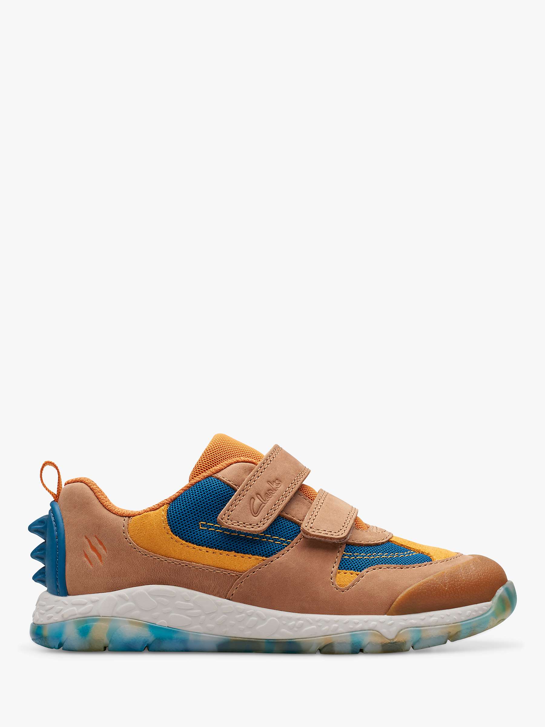 Buy Clarks Kids' 3D Steggy Tail Fun Trainers, Tan Online at johnlewis.com