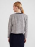 Hobbs Laurie Cropped Blazer, Navy/Ivory