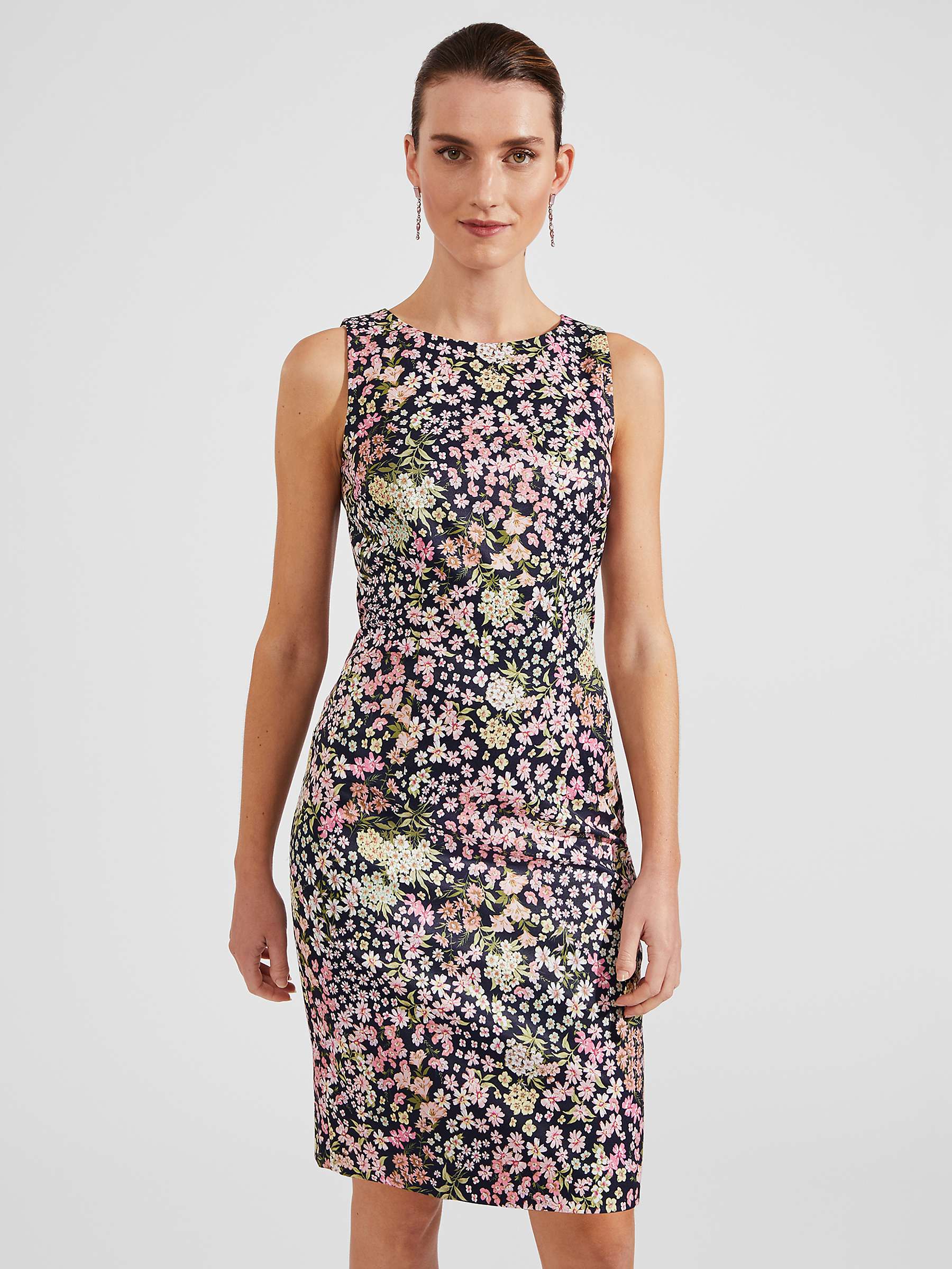 Buy Hobbs Moira Floral Dress, Navy/Multi Online at johnlewis.com