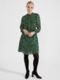 Hobbs Taylor Recycled Knee Length Dress, Green/Multi