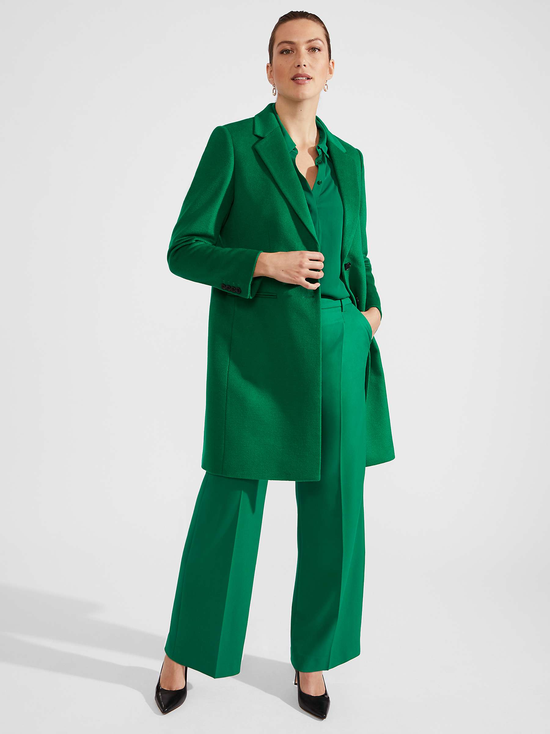 Buy Hobbs Tilda Wool Coat, Malachite Green Online at johnlewis.com