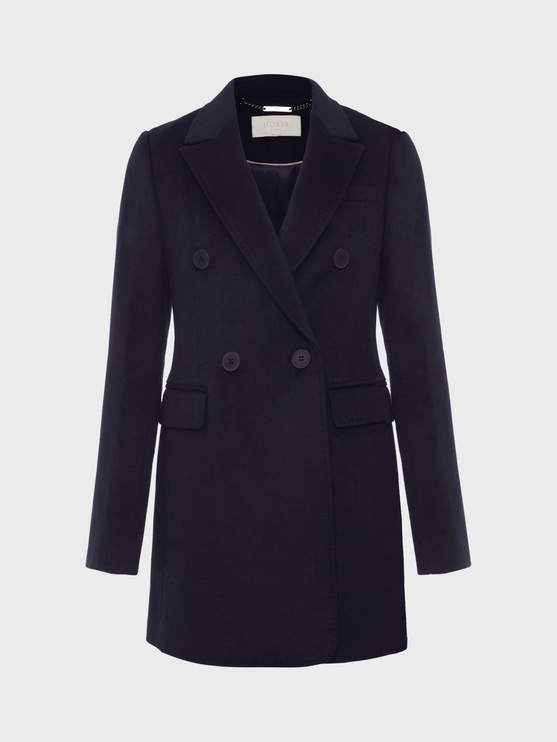 Buy Hobbs Skye Wool Blend Coat, Navy Online at johnlewis.com