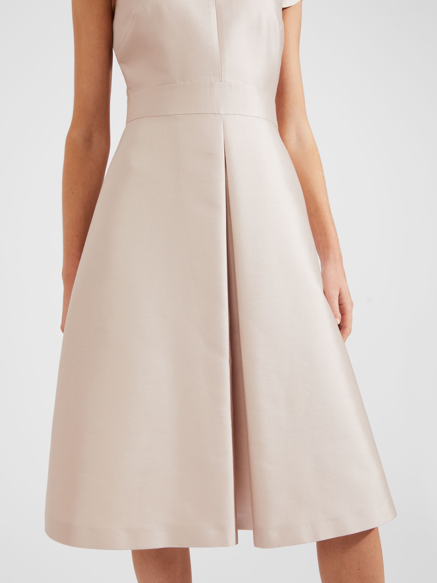 Buy Hobbs Marcella Silk Blend Beaded Dress, Oyster Online at johnlewis.com