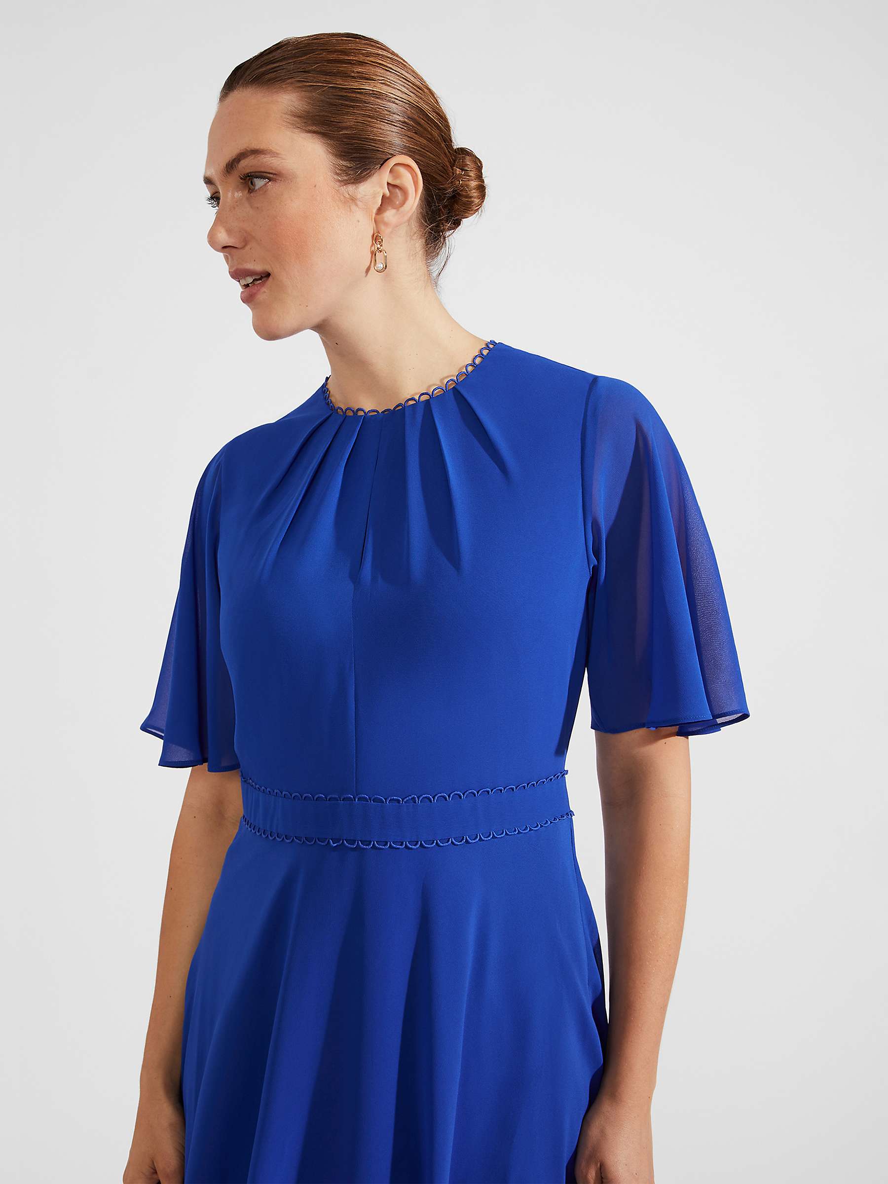 Hobbs Samara Midi Dress, Lapis Blue at John Lewis & Partners