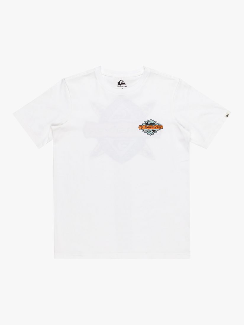 Quiksilver Kids' Logo Rainmaker Short Sleeve T-Shirt, White, 16 years