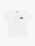 Quiksilver Kids' Logo Rainmaker Short Sleeve T-Shirt, White, White