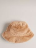 Ted Baker Prinnia Faux Fur Bucket Hat, Camel