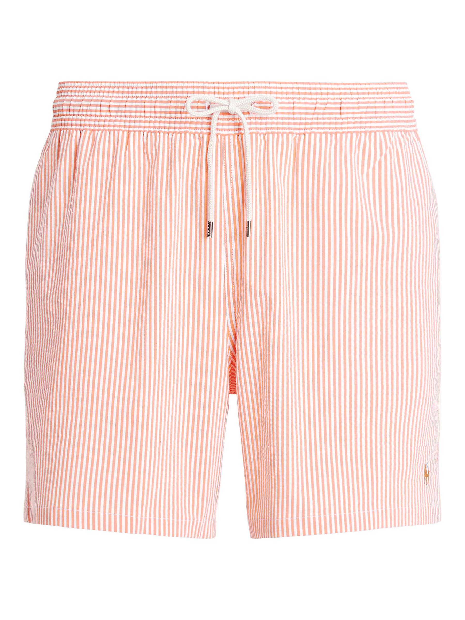 Buy Ralph Lauren Seersucker Mesh Lined Swim Shorts, Orange Online at johnlewis.com