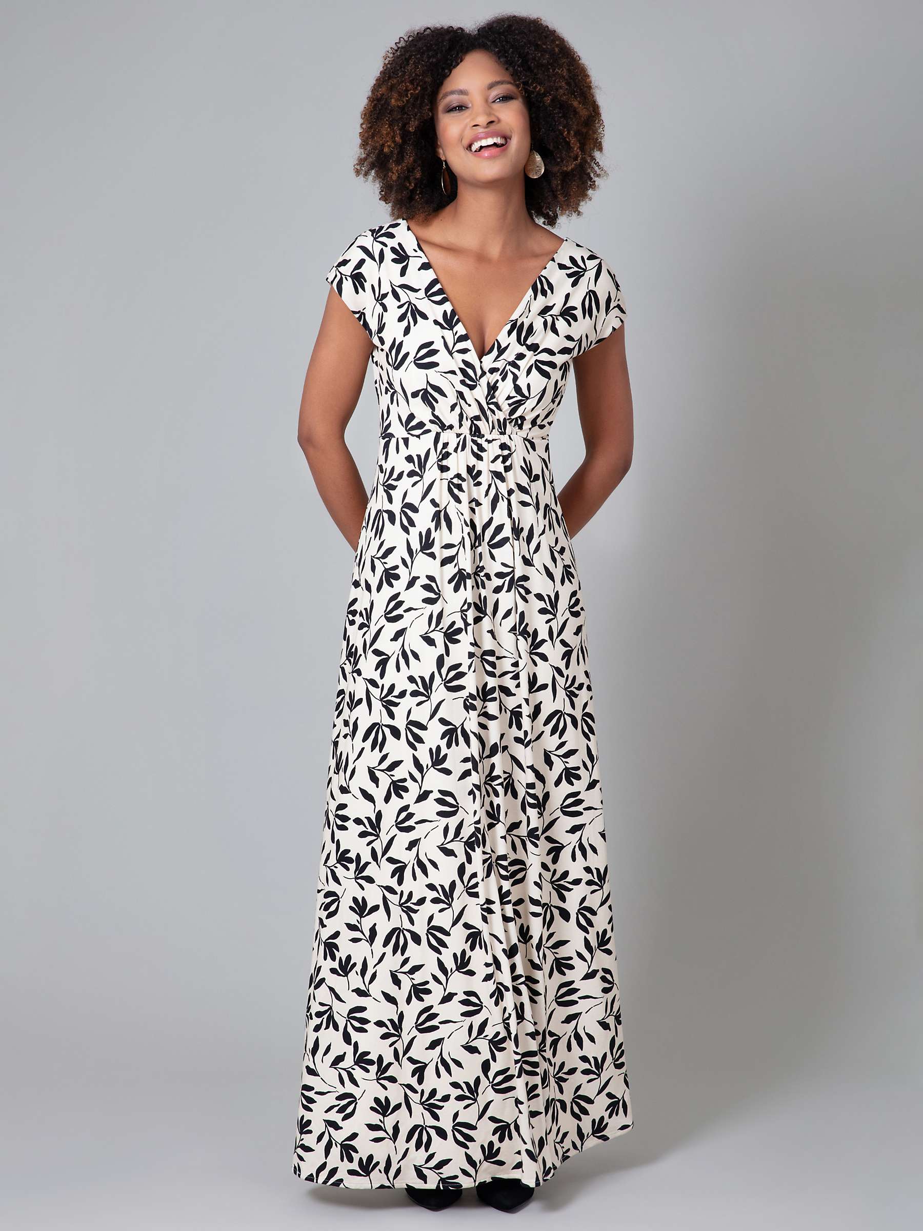 Buy Alie Street Sophia Jersey Maxi Dress, Monochrome Online at johnlewis.com