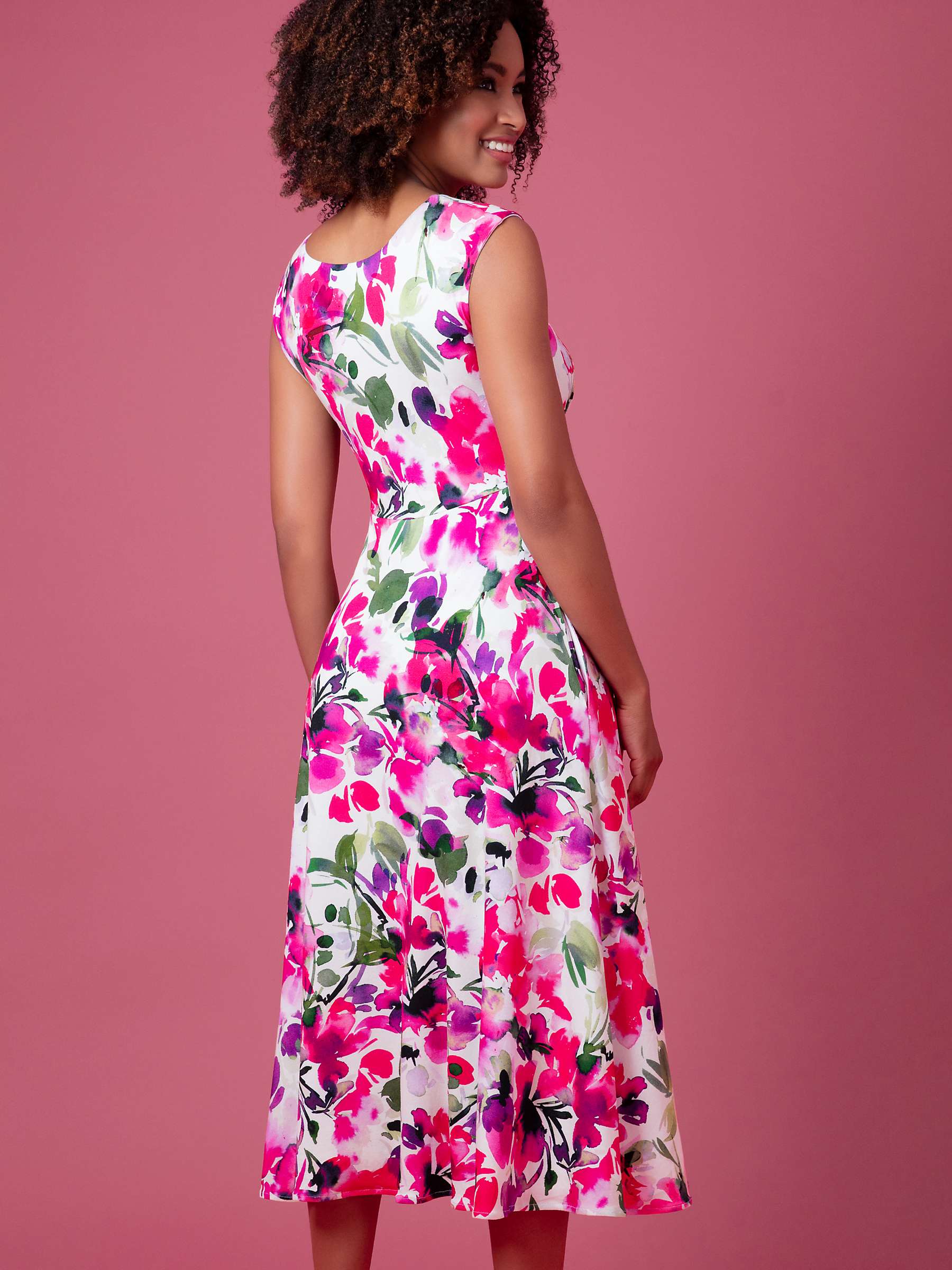 Buy Alie Street Luna Floral Jersey Midi Dress, Fuchsia Florals Online at johnlewis.com