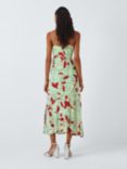 Equipment Justine Abstract Floral Print Silk Midi Dress, Green/Multi