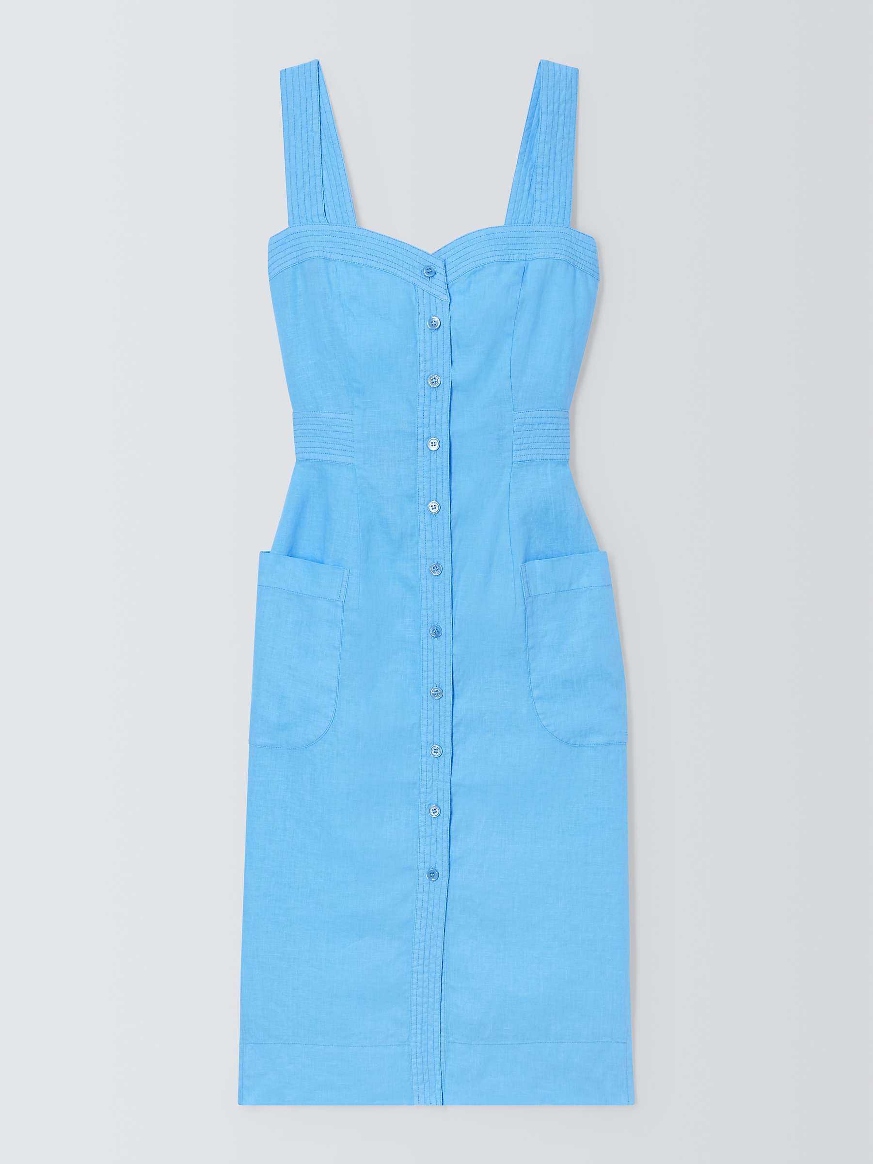 Buy Equipment Josefina Linen Dress, Blue Online at johnlewis.com