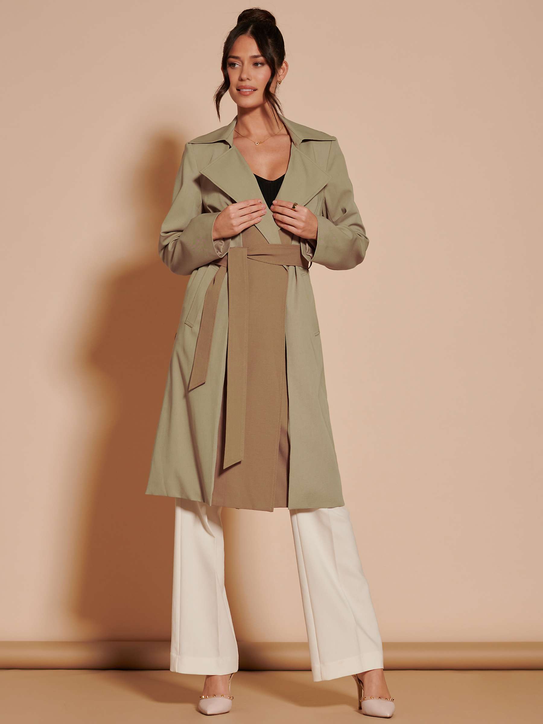 Buy Jolie Moi Two Tone Double Breasted Trench Coat Online at johnlewis.com