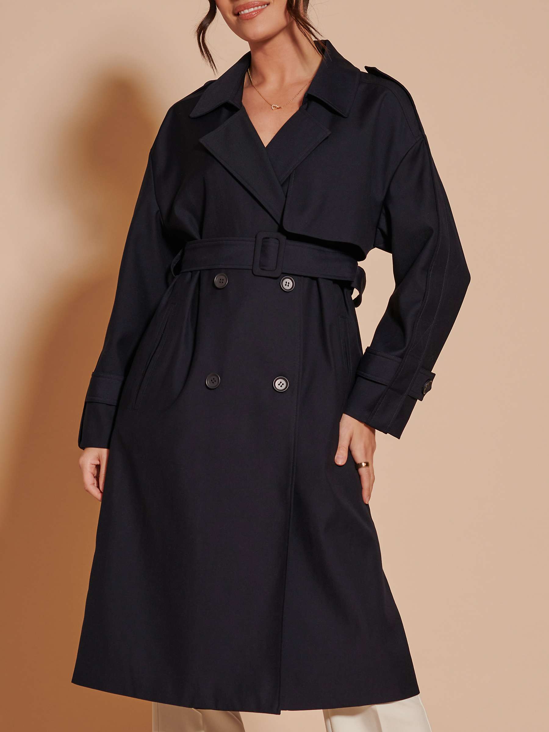 Buy Jolie Moi Double Breasted Trench Coat Online at johnlewis.com
