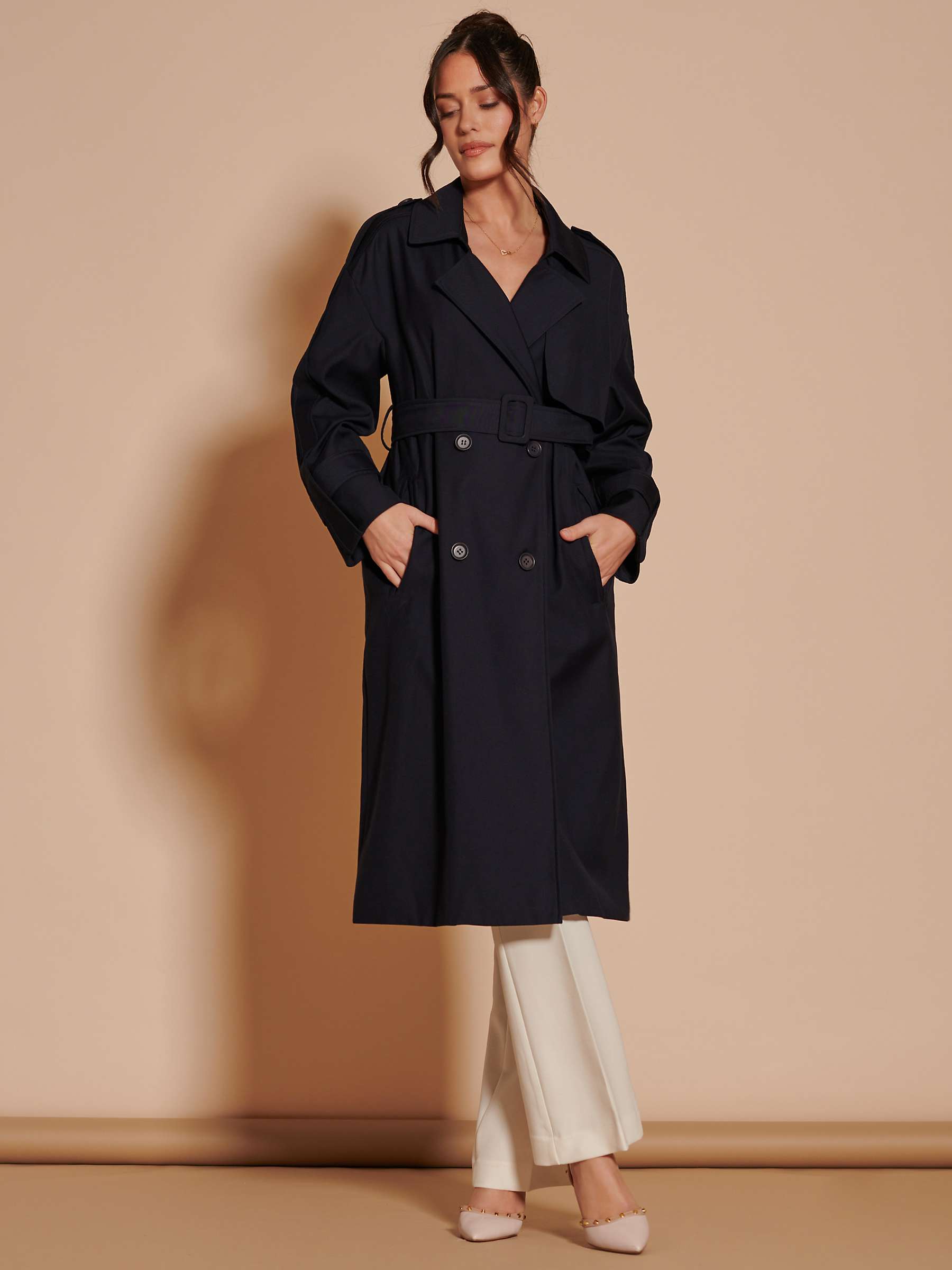 Buy Jolie Moi Double Breasted Trench Coat Online at johnlewis.com