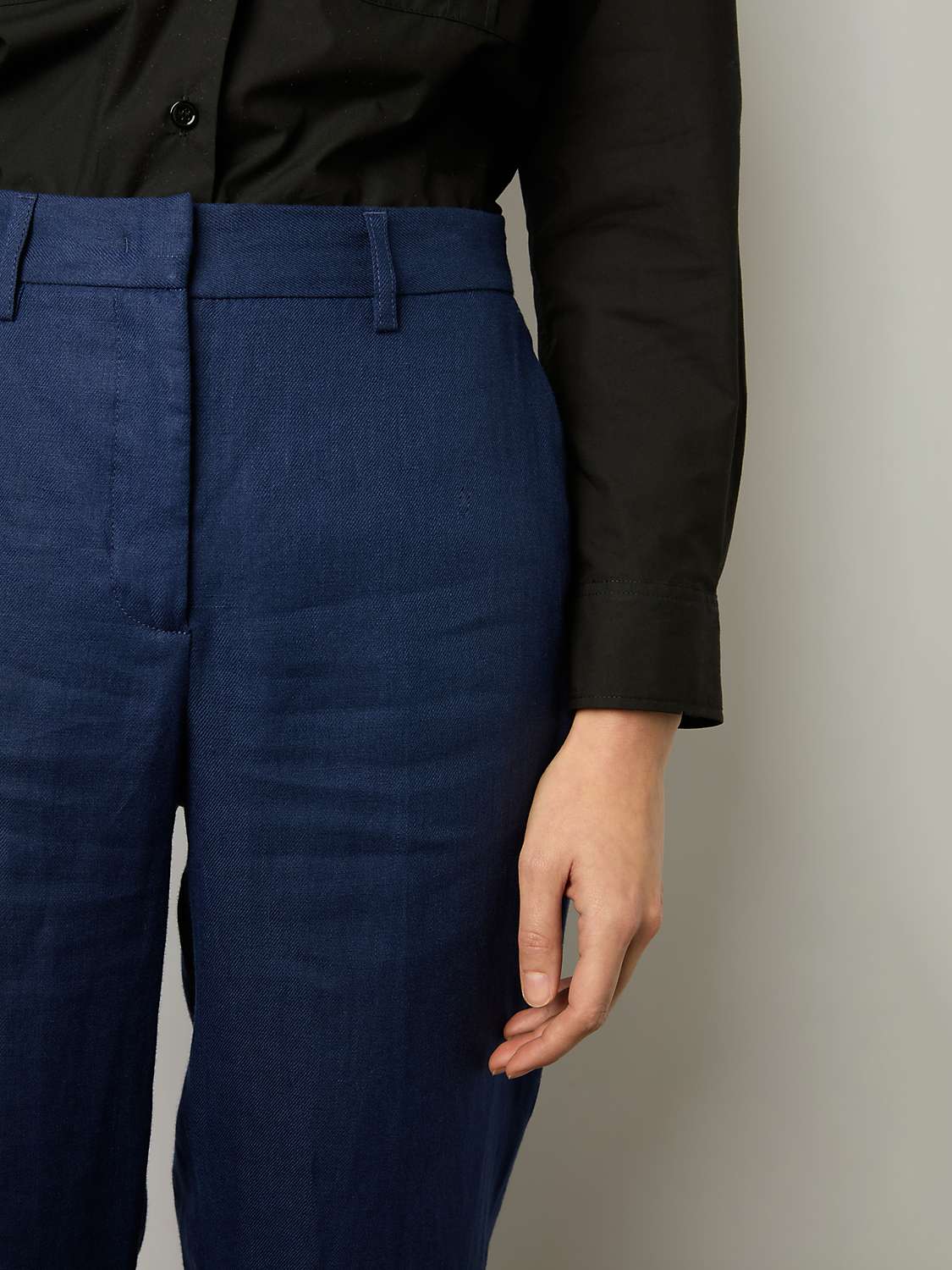 Buy Gerard Darel Cyann Linen Trousers, Ink Online at johnlewis.com