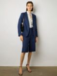 Gerard Darel Bertha Linen Blazer, Ink, Ink