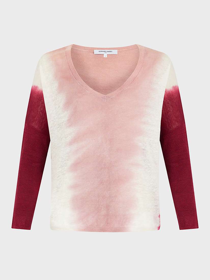 Buy Gerard Darel Lamy Linen T-Shirt, Pink Online at johnlewis.com