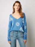 Gerard Darel Lehnie Cashmere Top, Blue