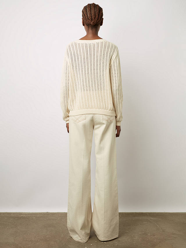 Gerard Darel Leana Textured Cotton Jumper, Ecru