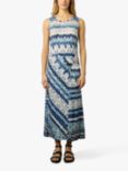 Gerard Darel Elissa Abstract Print Summer Midi Dress, Blue/Multi