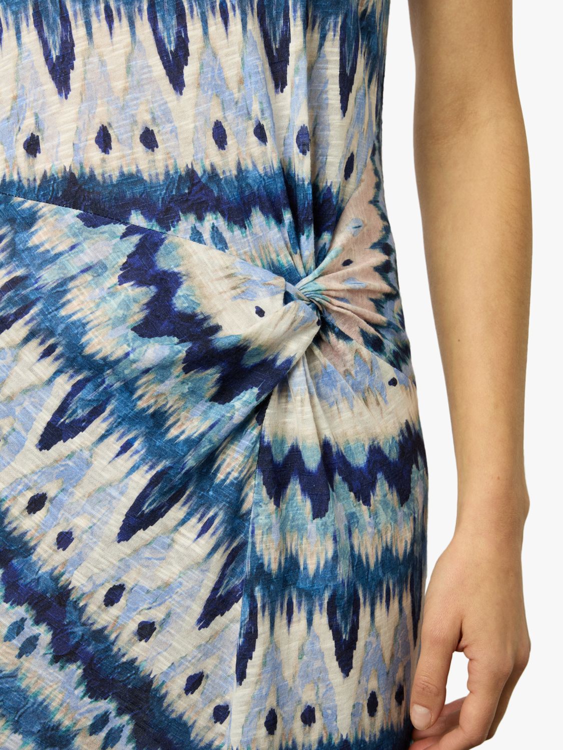 Gerard Darel Elissa Abstract Print Summer Midi Dress, Blue/Multi, 8