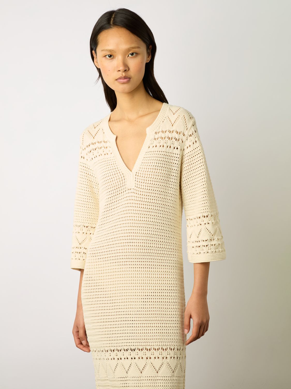 Buy Gerard Darel Emanuela Crochet Maxi Dress, Ecru Online at johnlewis.com