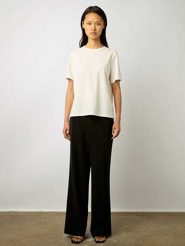 Gerard Darel Myrtha Cotton T-shirt, Ecru