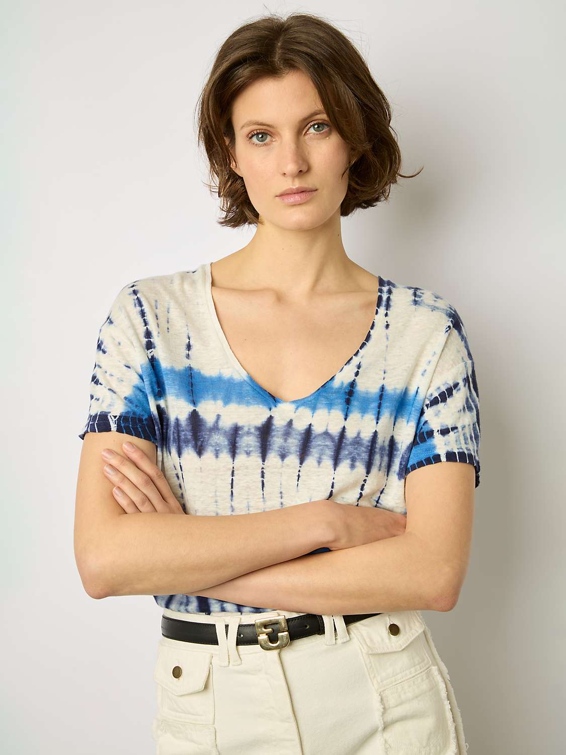 Buy Gerard Darel Melane Linen T-shirt Online at johnlewis.com