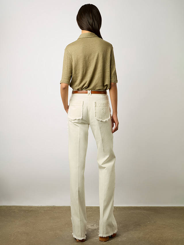 Gerard Darel Mylene Linen Shirt, Khaki Green