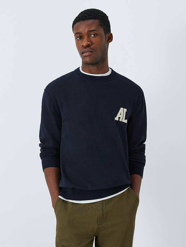Armor Lux Pull Heritage Cotton Sweatshirt, Deep Marine
