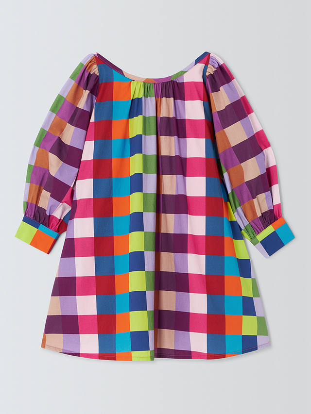 Olivia Rubin Kids' Polly Rainbow Check Dress, Multi