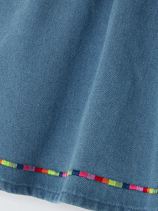 Olivia Rubin Kids' Rainbow Trim Denim Skirt, Blue