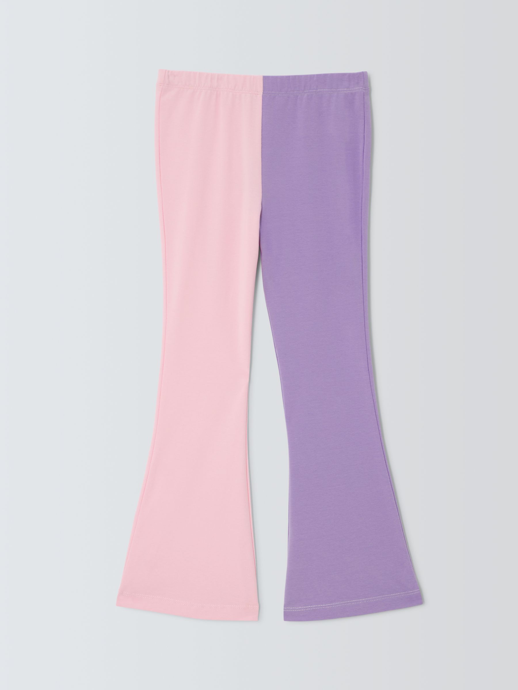 Buy Olivia Rubin Kids' Helena Pastel Colour Block Flared Leggings, Pink/Lilac Online at johnlewis.com