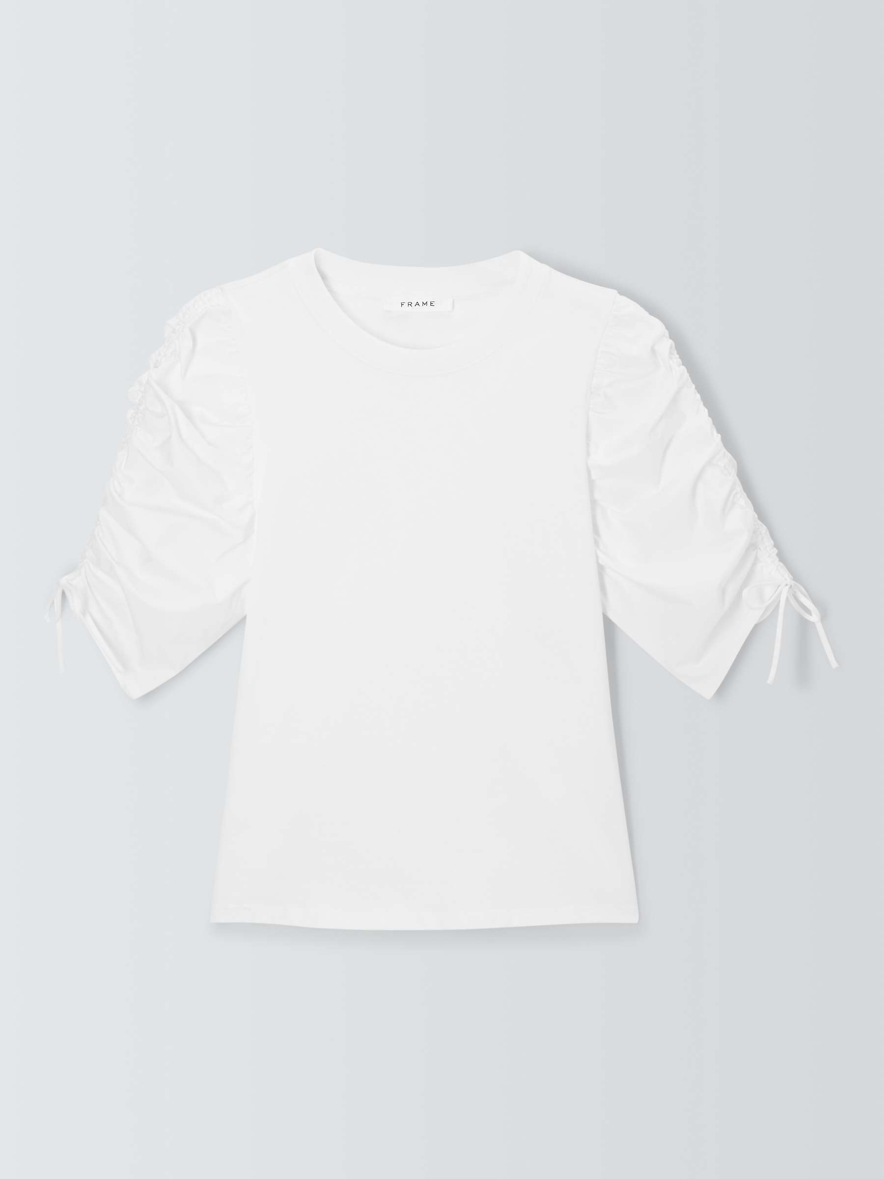 Buy FRAME Ruched Sleeve T-Shirt Online at johnlewis.com