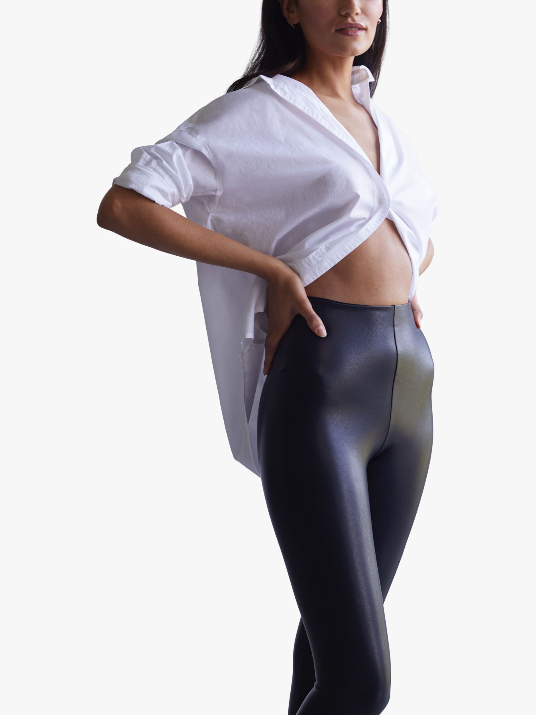 Commando Perfect Control Faux Leather Legging In Black. - Size L (Also In M,  S, XL, XS) for Women