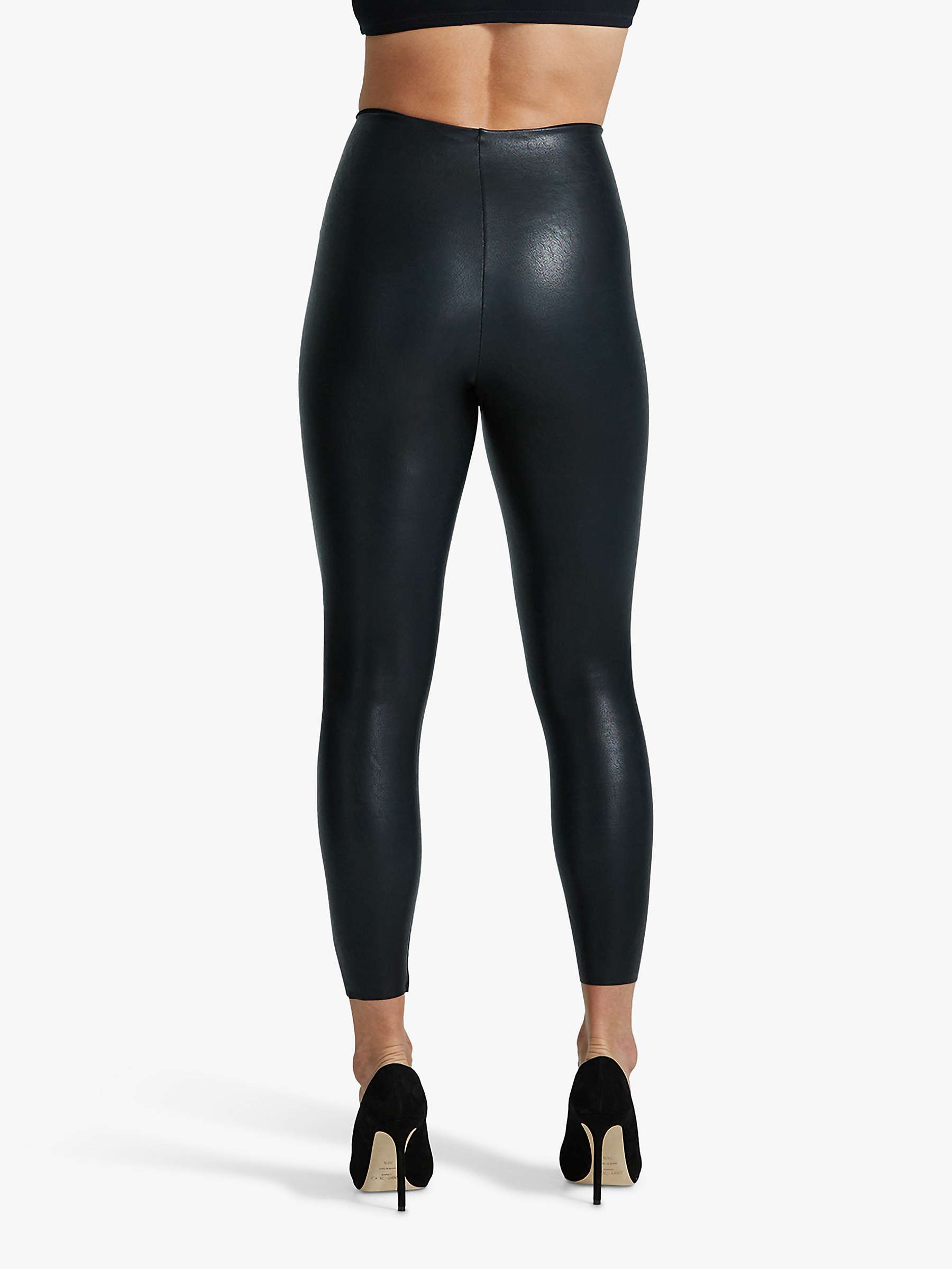 Buy Commando 7/8 Faux Leather Smoothing Leggings, Black Online at johnlewis.com
