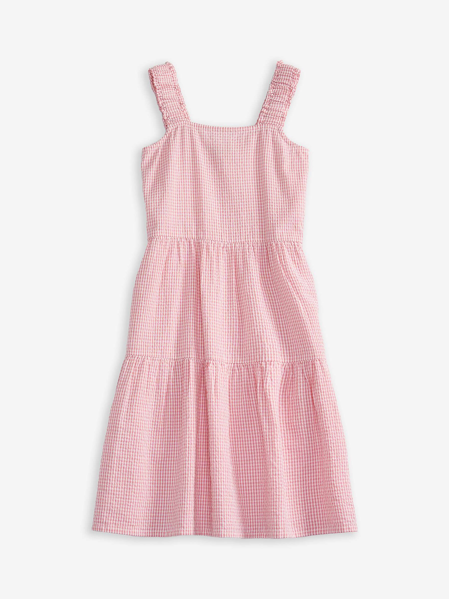 Buy Barbour Kids' Mia Gingham Dress, Pink Online at johnlewis.com