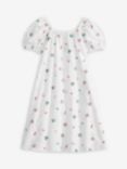 Barbour Kids' Floral Print Cotton Dress, White