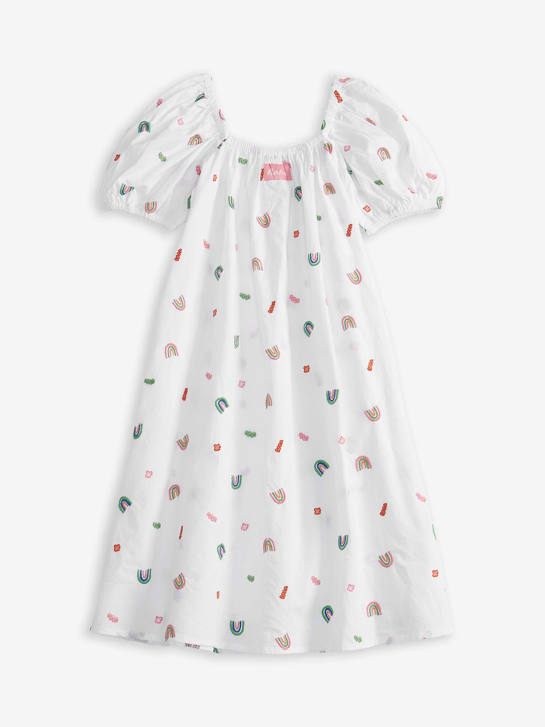 Buy Barbour Kids' Floral Print Cotton Dress, White Online at johnlewis.com